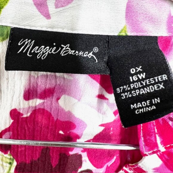 (2) Blouses Flora-Maggie Barnes Sz 16W  Button &  Charter Club  16 Pull Over(55 - Picture 3 of 11